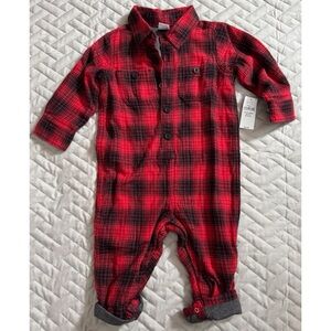 Baby Gap-Plaid Red One Piece- Size 12-18 Months
